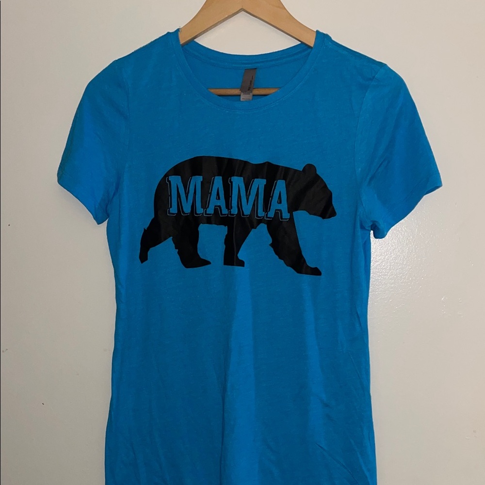 Next Level Apparel Blue 'Mama'  T-Shirt size Large NWOT